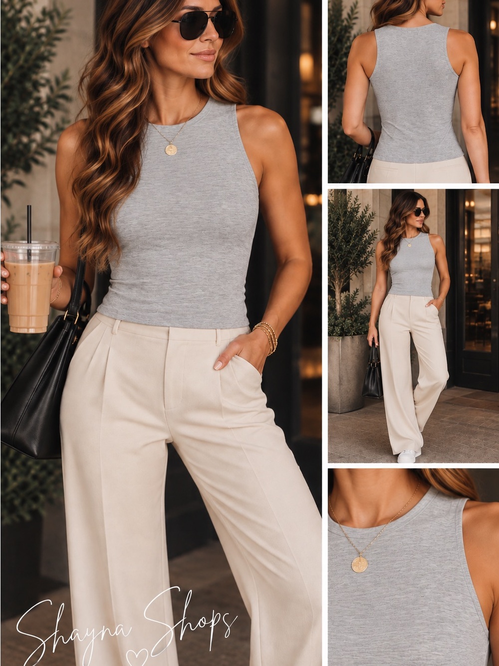 Zenana Premium Double Lined Sleeveless Tank Heather Gray
